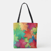 Kleurrijke esdoorn laat Waterverf gek Tote Bag (Achterkant)