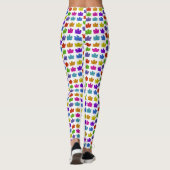 Kleurrijke esdoornbladeren leggings (Achterkant)