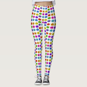 Kleurrijke esdoornbladeren leggings