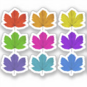 Kleurrijke esdoornbladeren sticker (Voorkant)