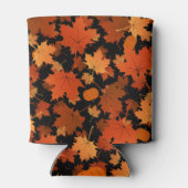 Kleurrijke esdoornbladeren van pompoen herfst reün blikjeskoeler (Achterkant)