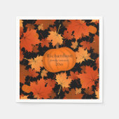 Kleurrijke esdoornbladeren van pompoen herfst reün servetten (Voorkant)