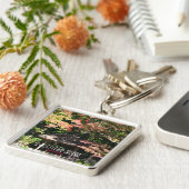 Kleurrijke esdoorns en theehuis sleutelhanger (Zijkant)