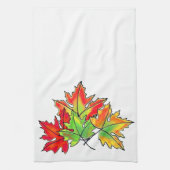 Kleurrijke esdorenbladeren theedoek (Verticaal)