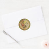 KLEURRIJKE ESOTERISCHE TIBETAANSE MANDALA RONDE STICKER (Envelop)