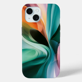 Kleurrijke esthetische meisje Abstract minimalist iPhone 15 Case
