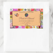 Kleurrijke etiketten met perzikkleurige platte pro (Tas)