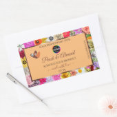 Kleurrijke etiketten met perzikkleurige platte pro (Envelop)