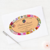 Kleurrijke etiketten met perzikkleurige platte pro (Envelop)