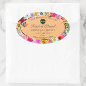 Kleurrijke etiketten met perzikkleurige platte pro (Tas)