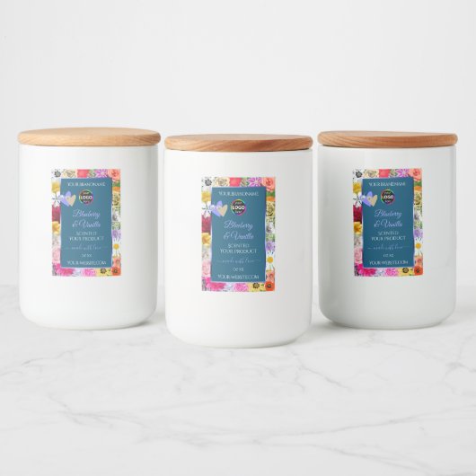 Kleurrijke etiketten van het Blauwe Product van de (Flessen)