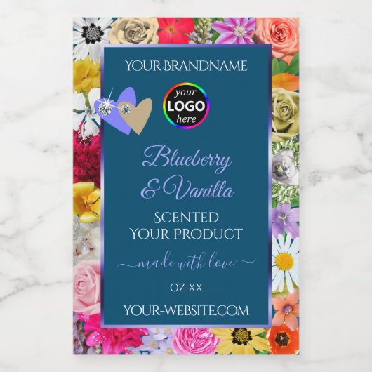 Kleurrijke etiketten van het Blauwe Product van de (Enkel label)