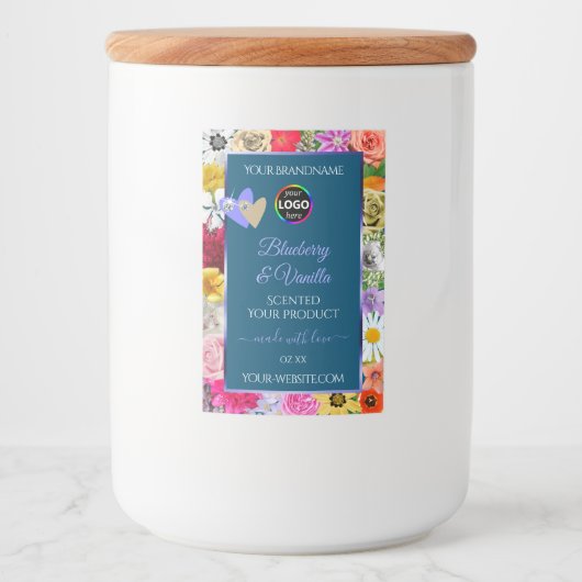 Kleurrijke etiketten van het Blauwe Product van de (Voorkant)