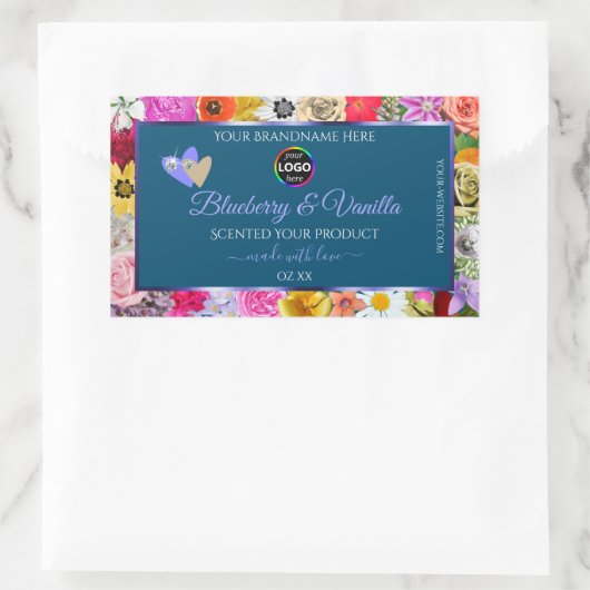 Kleurrijke etiketten van het Blauwe Product van de (Tas)