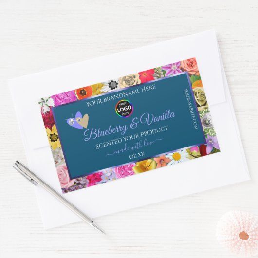 Kleurrijke etiketten van het Blauwe Product van de (Envelop)