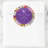 Kleurrijke etiketten van Paarse Lijsten van Floral (Tas)