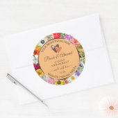 Kleurrijke etiketten van perzikkleurige pekelprodu (Envelop)