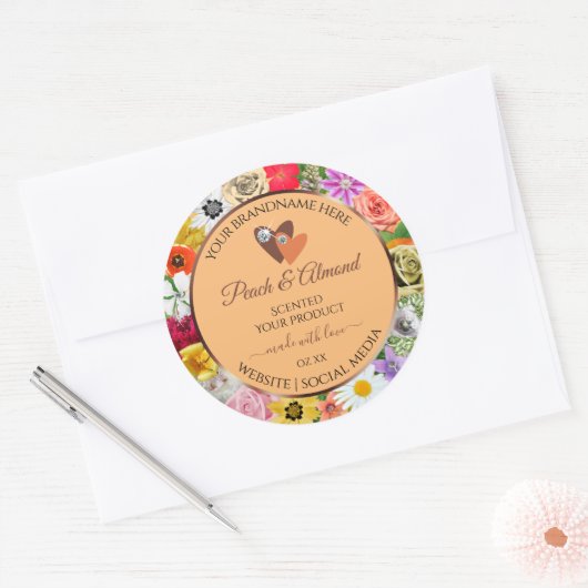 Kleurrijke etiketten van perzikkleurige pekelprodu (Envelop)