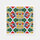 Kleurrijke Etnische Afrikaanse Stam Geometrische T Servet (Voorkant)