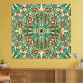 Kleurrijke etnische Arabesk: Ornament Canvas Afdruk (Insitu (Woonkamer))