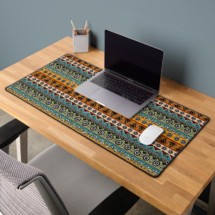 Kleurrijke etnische aztec-patronen ontwerpen decor bureaumat