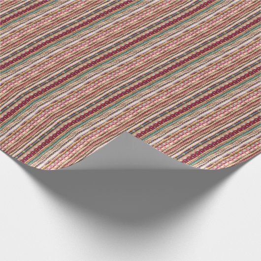 Kleurrijke etnische Boho Tribal Patroon Cadeaupapier (Hoek)