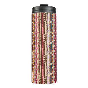 Kleurrijke etnische Boho Tribal Patroon Thermosbeker
