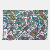 Kleurrijke etnische florale paisley theedoek (Horizontaal)