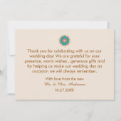 Kleurrijke etnische Mandala Bold & Heldere Bruilof Bedankkaart (Achterkant)