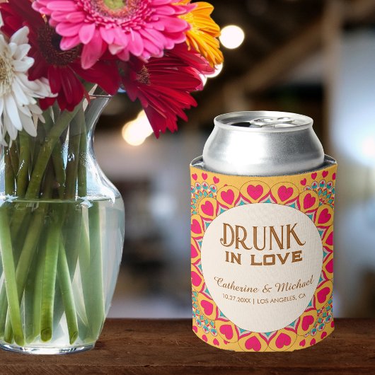 Kleurrijke etnische Mandala Bold & Heldere Bruilof Blikjeskoeler