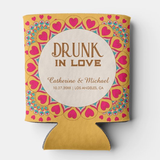Kleurrijke etnische Mandala Bold & Heldere Bruilof Blikjeskoeler (Achterkant)