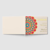 Kleurrijke etnische Mandala Bold & Heldere Bruilof Gastenboek (Volledig)