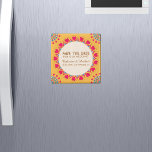Kleurrijke etnische Mandala Bold & Heldere Bruilof Magneet<br><div class="desc">Introductie van onze kleurrijke mandala bold en heldere retro boho bloemenbruiloft ontwerp! Geïnspireerd door de levendige en feestelijke sfeer van Indiase en Bollywood bruiloften, is dit ontwerp perfect voor koppels die een vleugje bohemian elegantie willen toevoegen aan hun speciale dag. Met ingewikkelde Indiase mandalapatronen en mehndi-design is deze huwelijksuitnodiging een...</div>