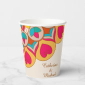 Kleurrijke etnische Mandala Bold & Heldere Bruilof Papieren Bekers (Achterkant)