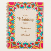 Kleurrijke etnische Mandala Bold & Heldere Bruilof Planner (Voorkant)
