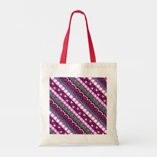 Kleurrijke etnische patronen ontwerpen muispad tote bag (Achterkant)