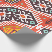 Kleurrijke etnische stammen naadloos patroon cadeaupapier (Hoek)