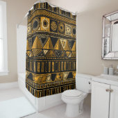 Kleurrijke etnische stammen naadloos patroon douchegordijn (In situ)