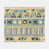 Kleurrijke etnische stammen naadloos patroon fleece deken (Voorkant (Horizontaal))