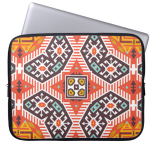 Kleurrijke etnische stammen naadloos patroon laptop sleeve