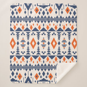 Kleurrijke etnische stammen naadloos patroon sherpa deken