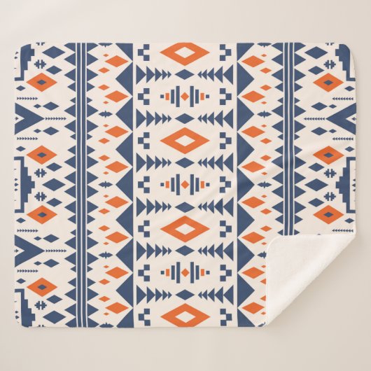 Kleurrijke etnische stammen naadloos patroon sherpa deken (Voorkant (horizontaal))