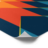 Kleurrijke etnische stammengemeenschap naadloos pa poster (Hoek)