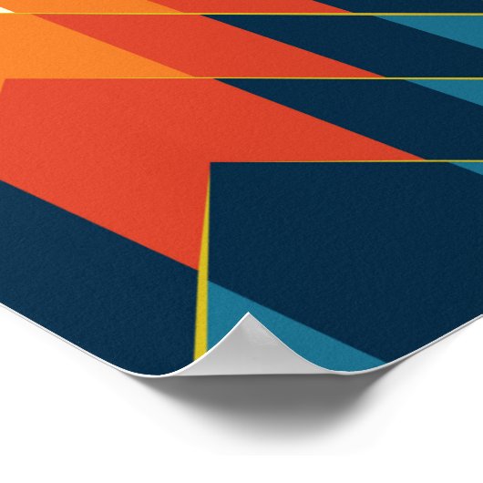 Kleurrijke etnische stammengemeenschap naadloos pa poster (Hoek)