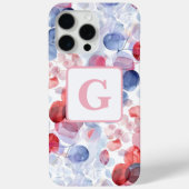 Kleurrijke Eucalyptus Waterverf Bladeren monogram Case-Mate iPhone Case (Achterkant)