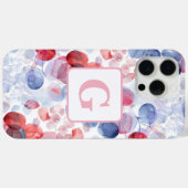 Kleurrijke Eucalyptus Waterverf Bladeren monogram Case-Mate iPhone Case (Achterkant (horizontaal))