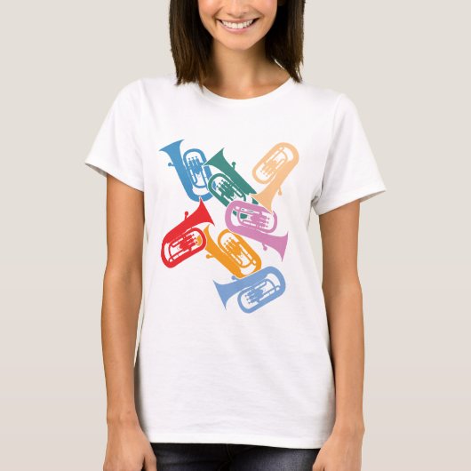 Kleurrijke Eufonium T-shirt (Voorkant)