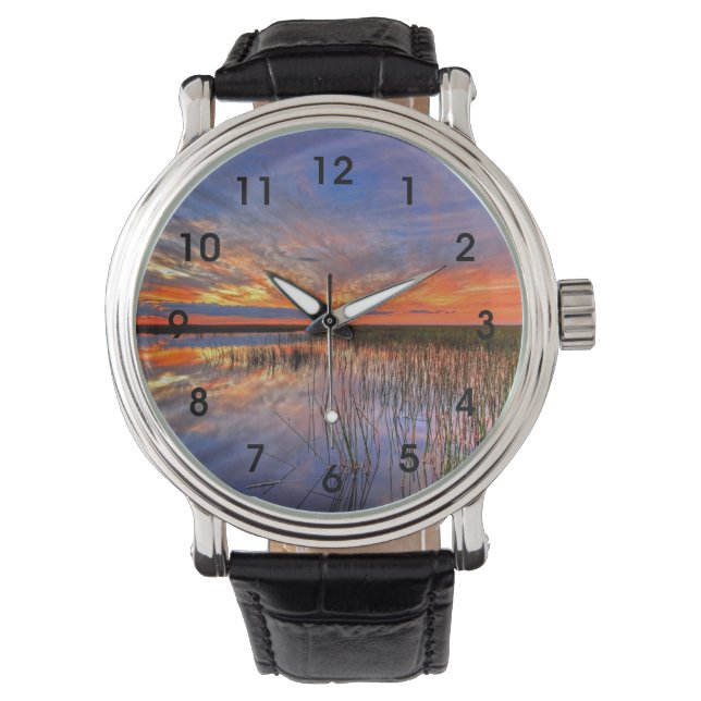 Kleurrijke Everglades, Florida, Horloge (Voorkant)