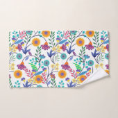 Kleurrijke exotische bloemen achtergrond patroon-2 handdoek (Handdoek)