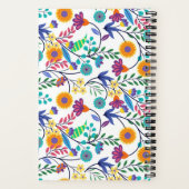 Kleurrijke exotische bloemen achtergrond patroon-2 notitieboek (Achterkant)